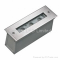 led recessed linear inground wall washer light